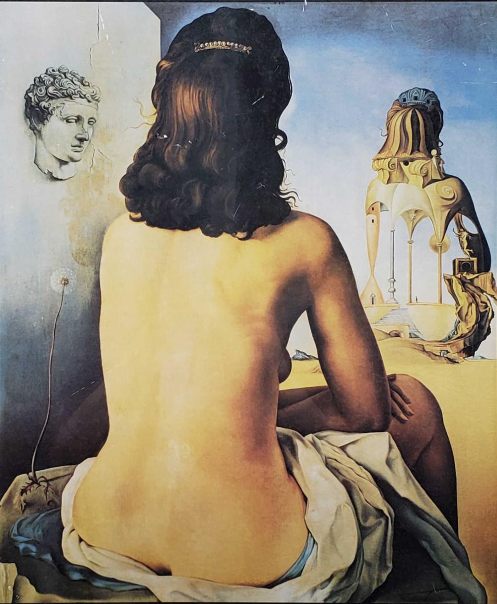 Salvador Dali, Contemplating An Invisible Mirror