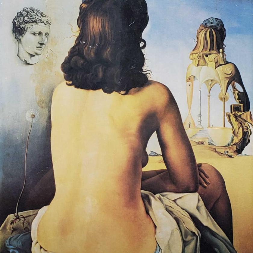 Salvador Dali, Contemplating An Invisible Mirror